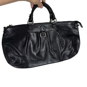 Y2K Lodis black leather hand bag tote